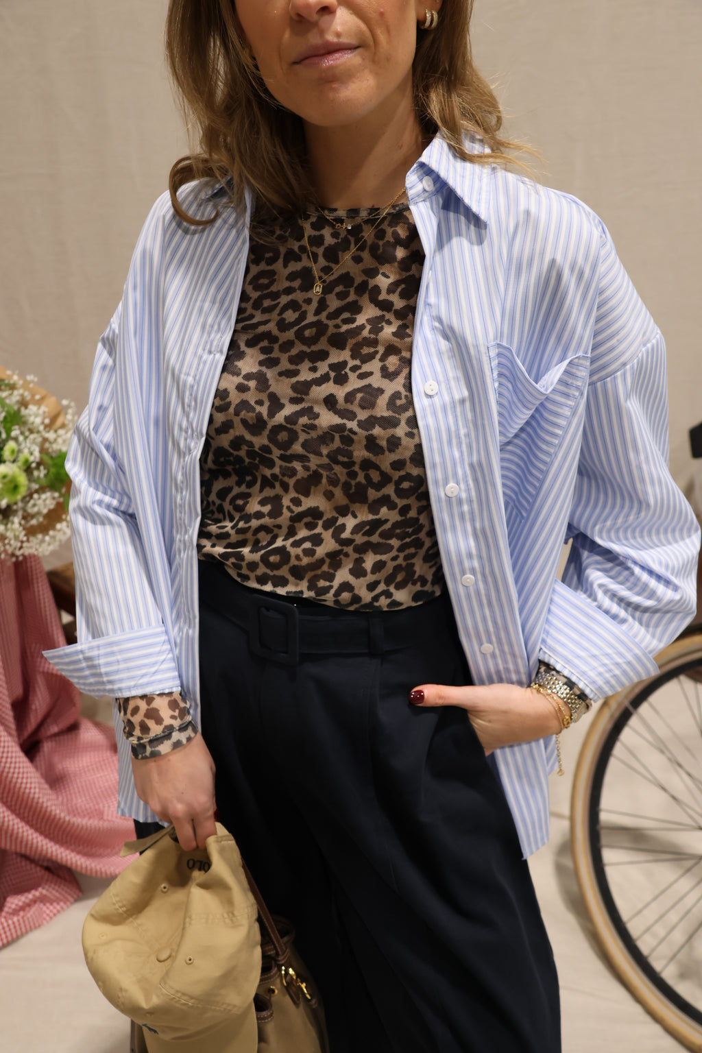 Liesel striped shirt blue