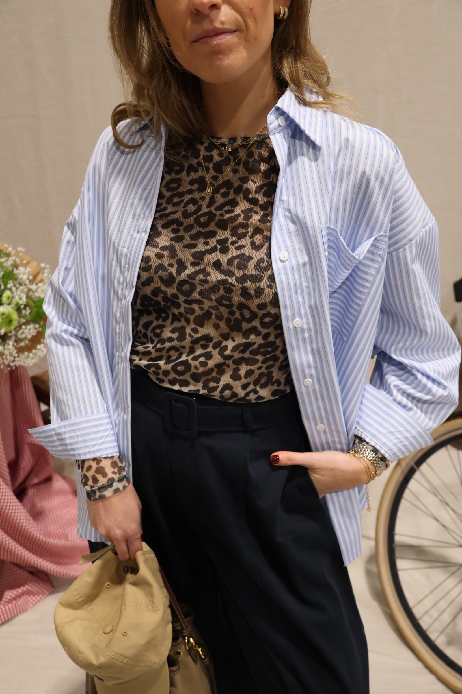 Liesel striped shirt blue