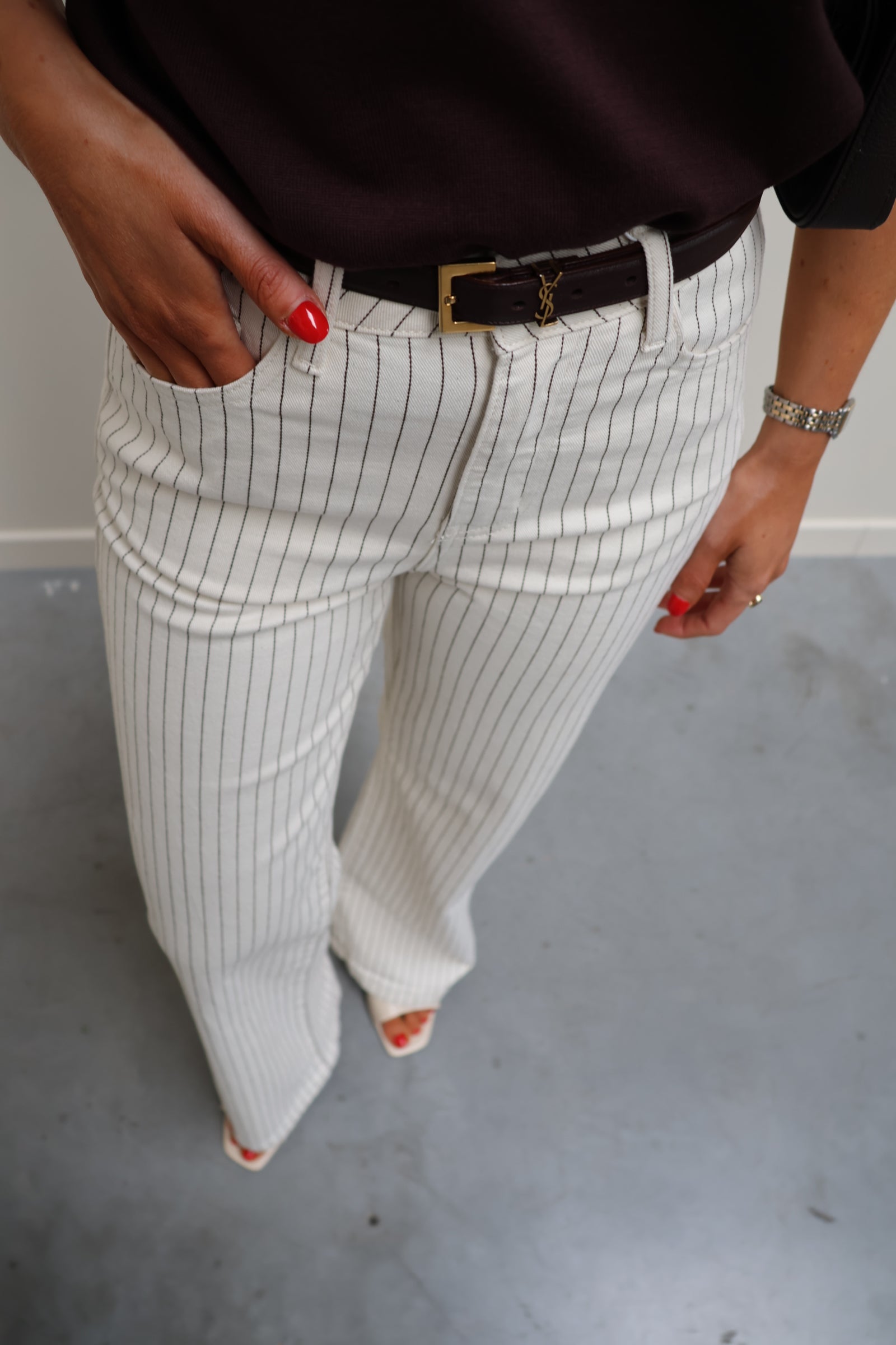 Zoé straight jeans beige