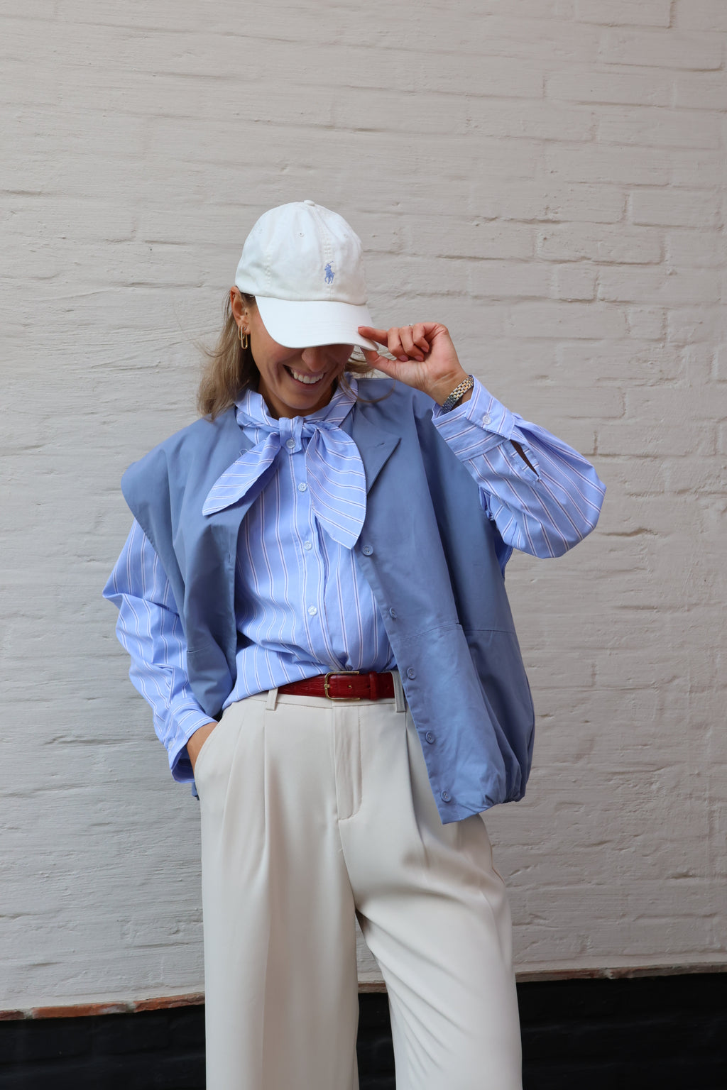 Virginie mouwloos vestje lichtblauw