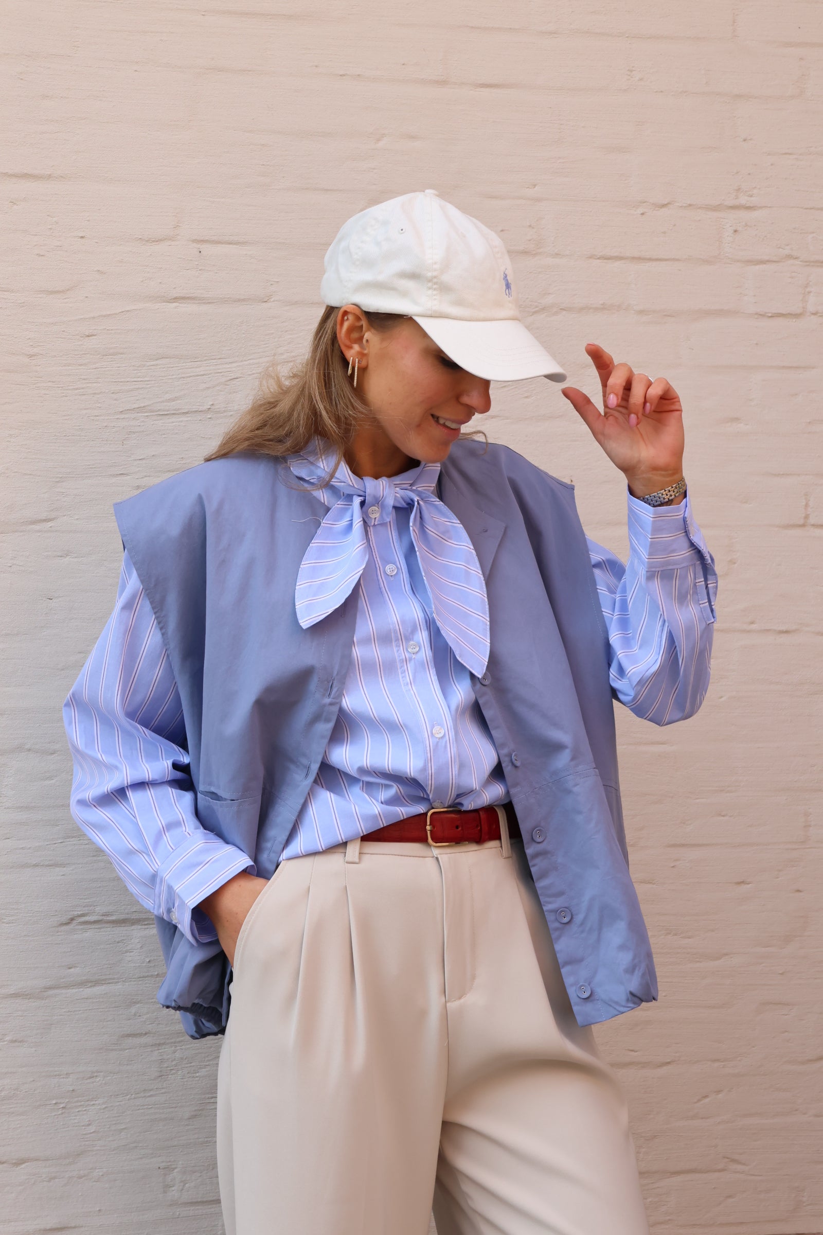 Virginie mouwloos vestje lichtblauw