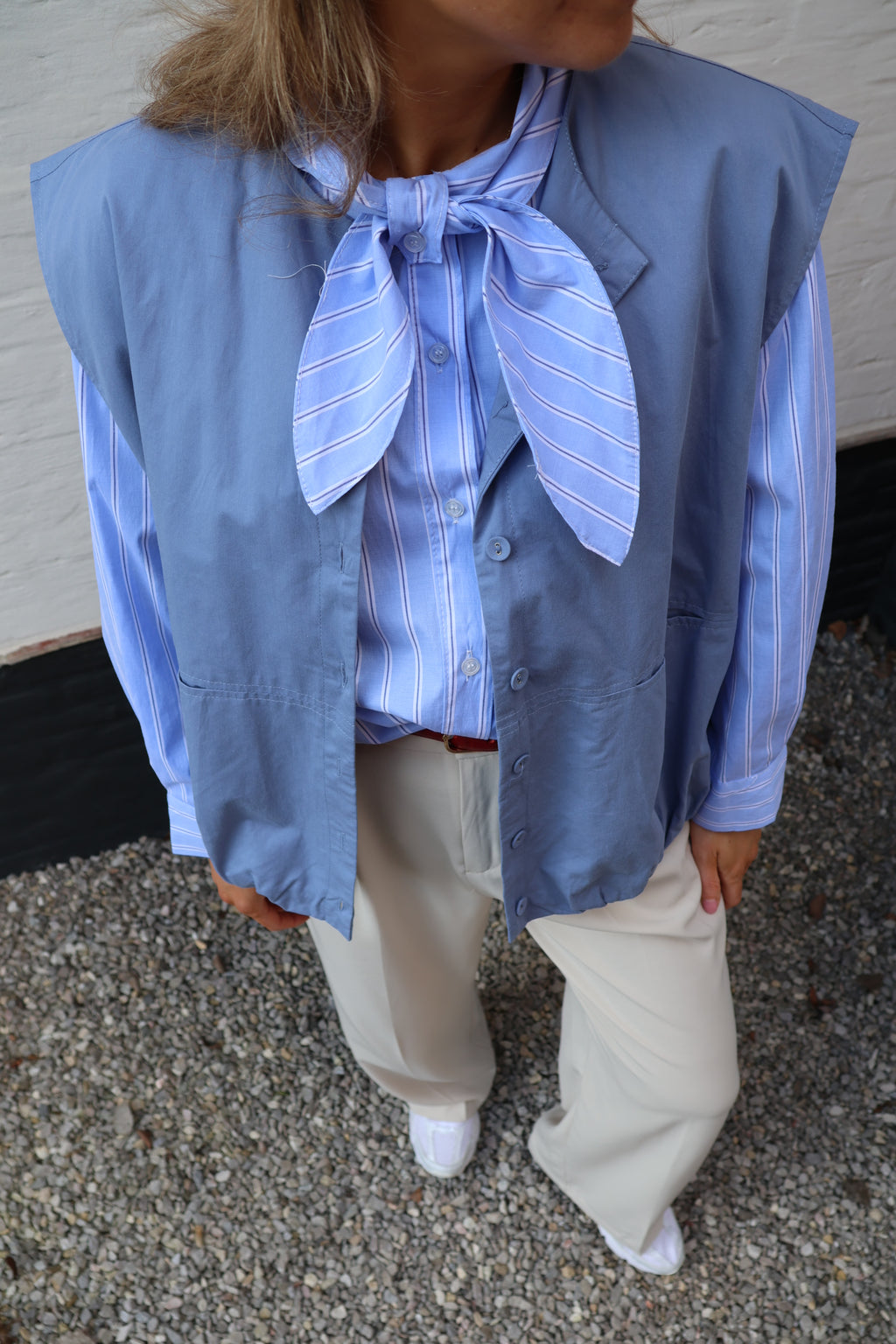 Virginie mouwloos vestje lichtblauw