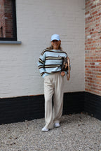 Mina love knit lichtblauw/bruin