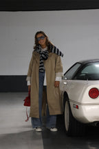 Hanna lange trenchcoat beige