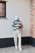 Mina love knit lichtblauw/bruin