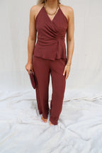 Elisa jumpsuit terracotta