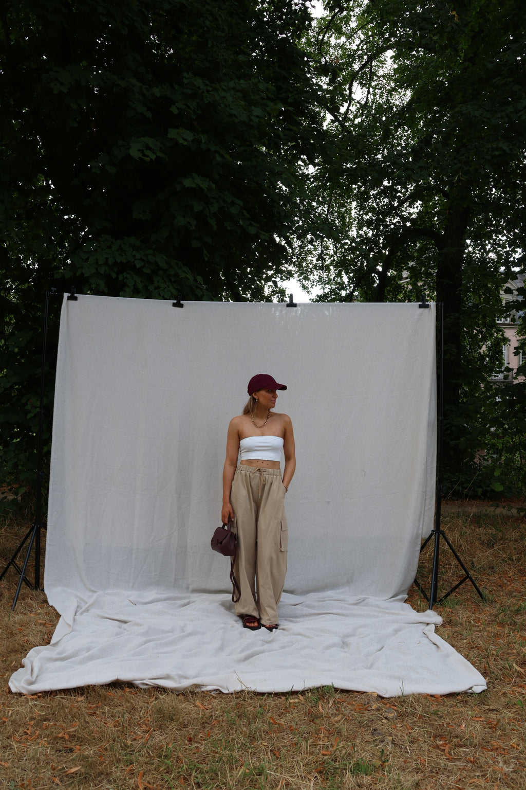 Leia bandeau stretch top wit