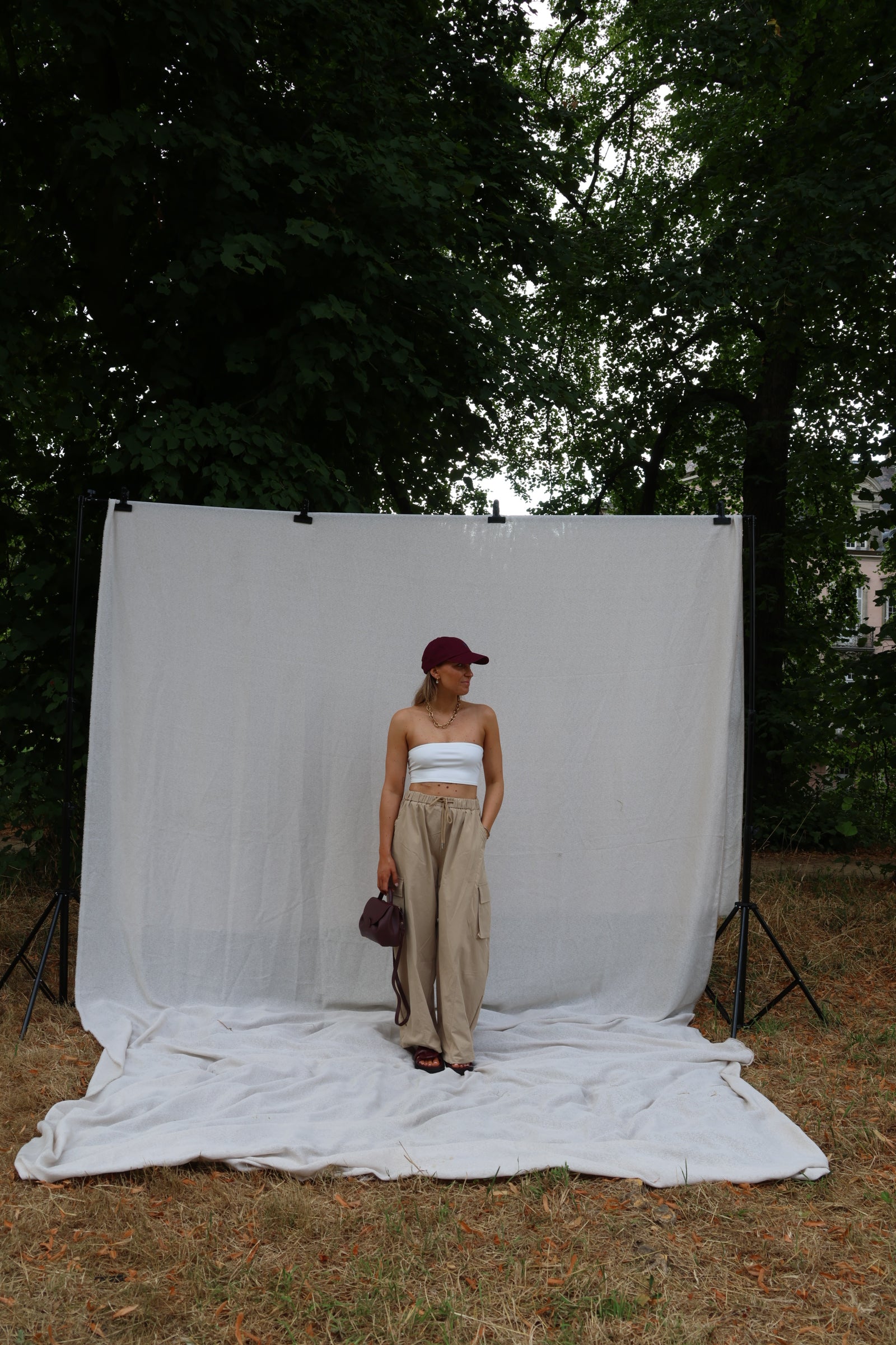 Leia bandeau stretch top wit