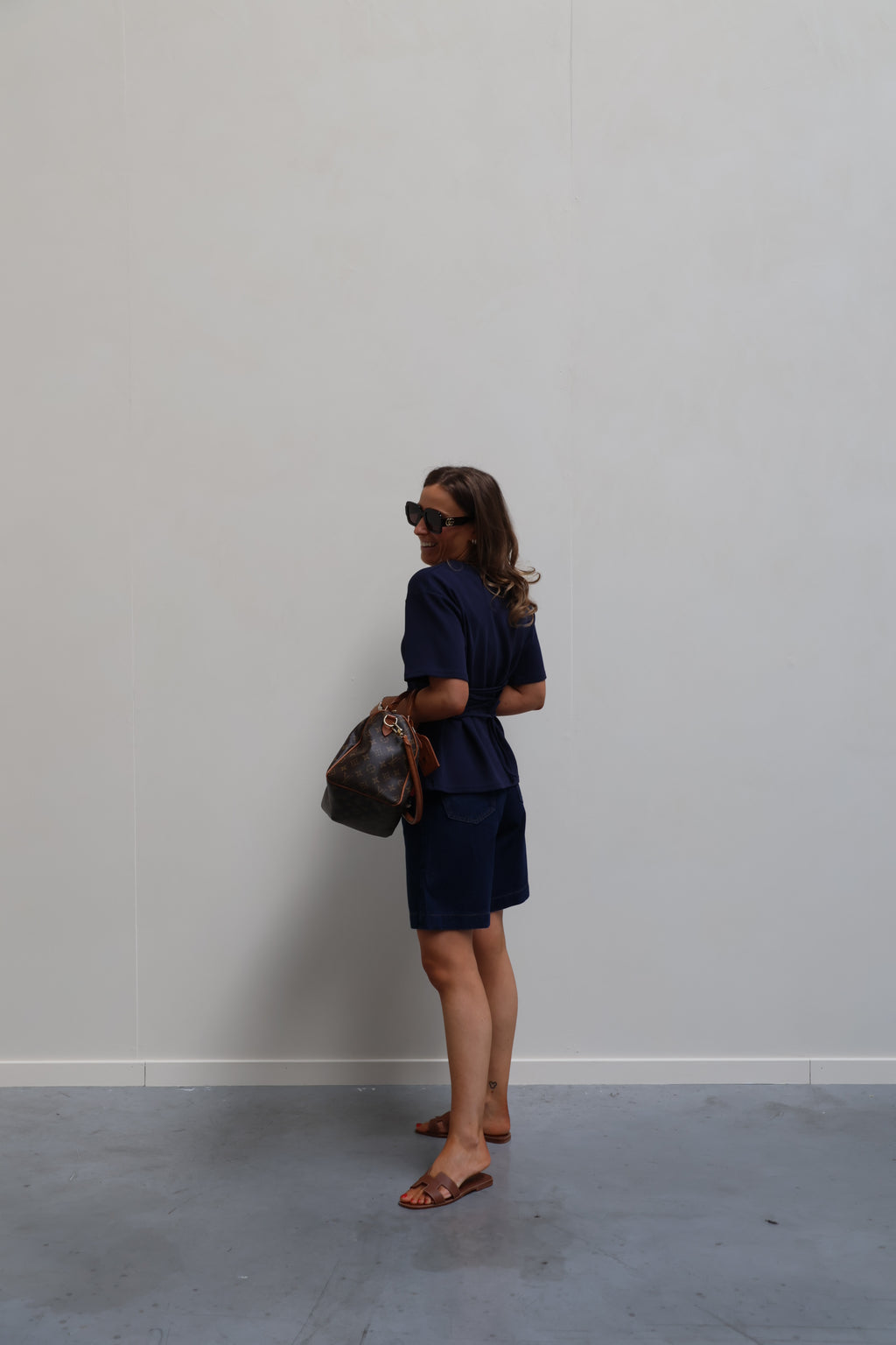 Mila T-shirt met detail marine