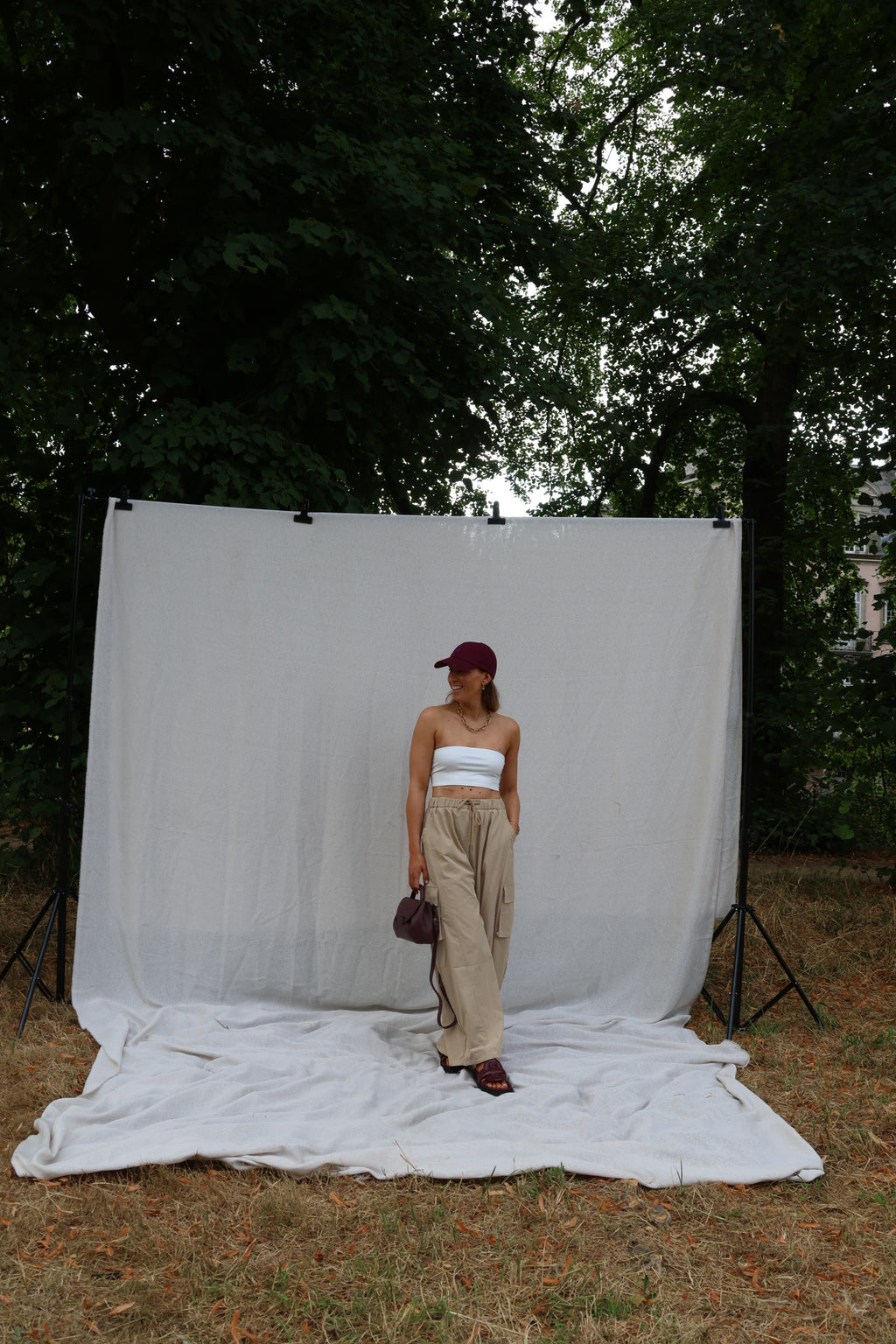 Leia bandeau stretch top wit