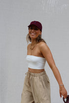 Leia bandeau stretch top wit
