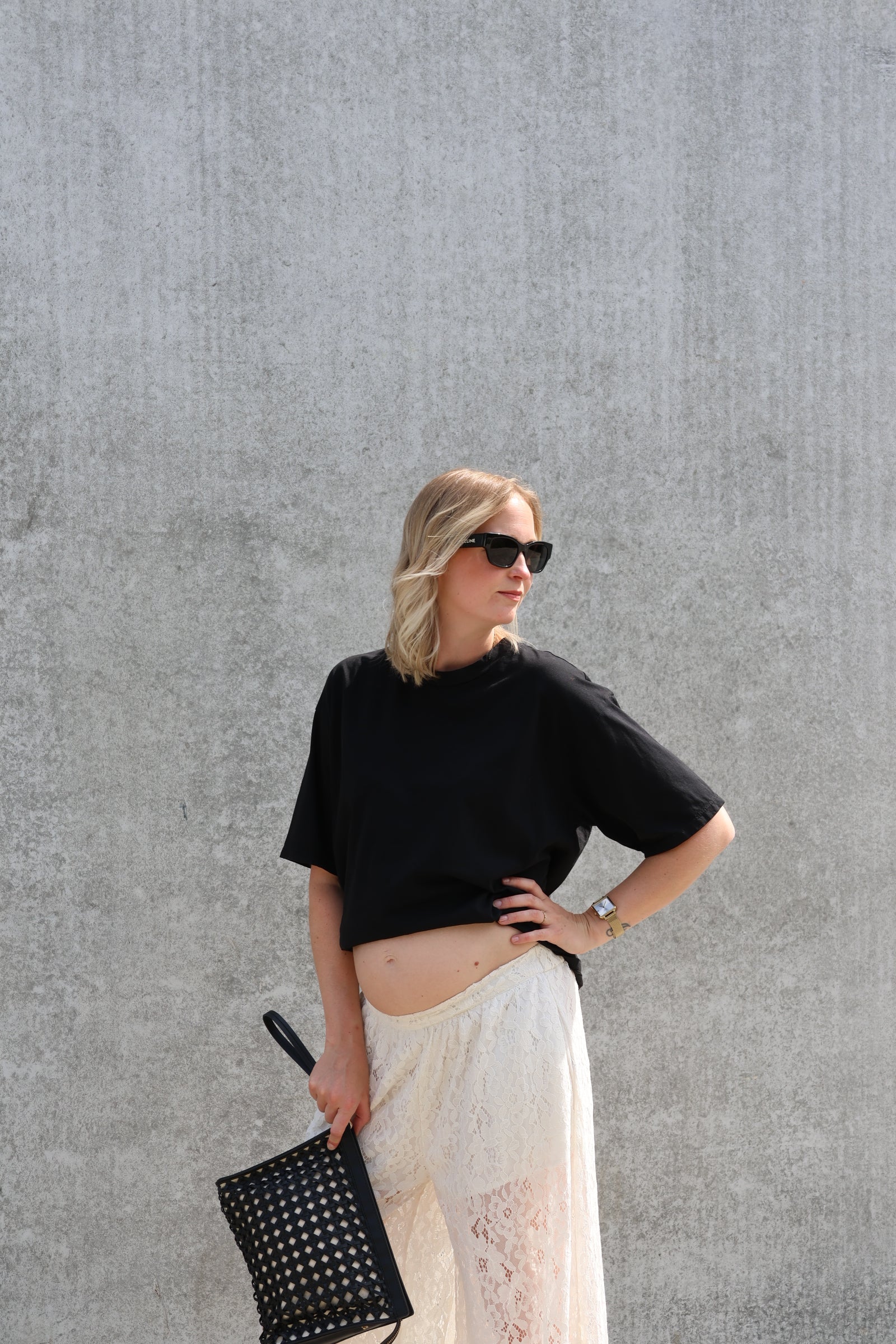 Boxy T-shirt zwart