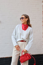 Isaura gestreepte longsleeve lichtblauw