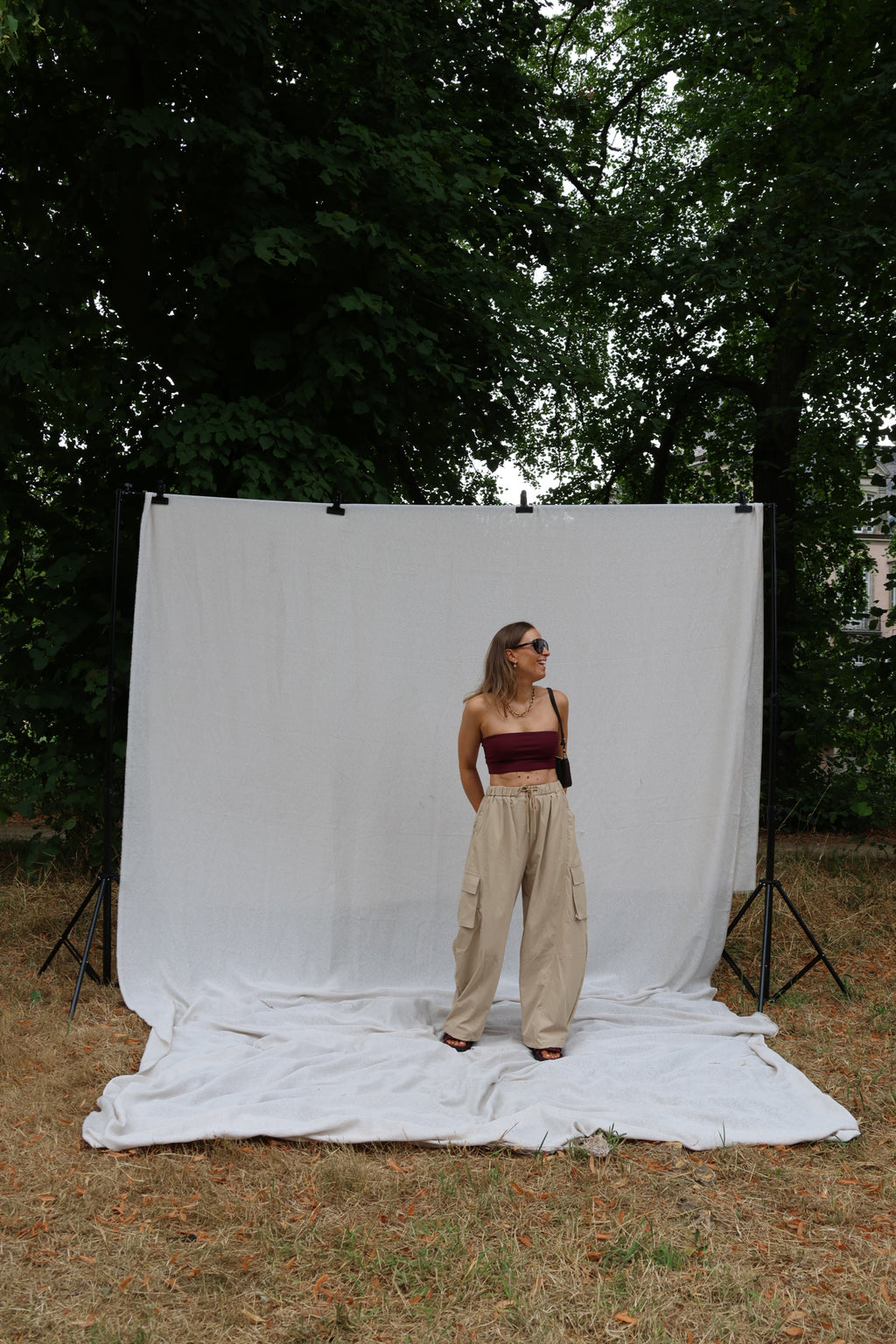 Leia bandeau stretch top bordeaux