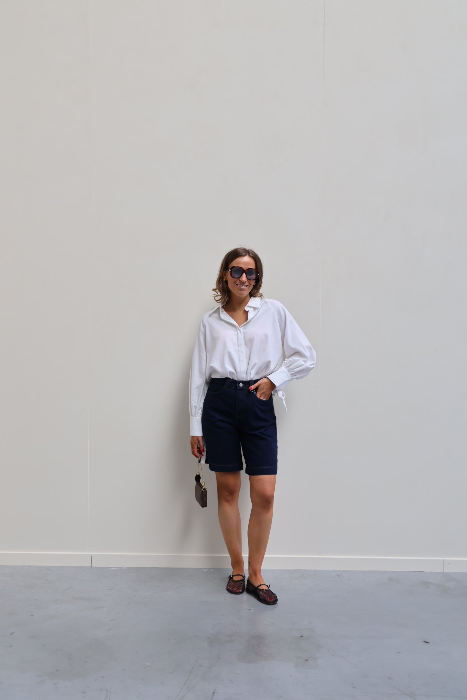 Lola blouse met strikdetail wit