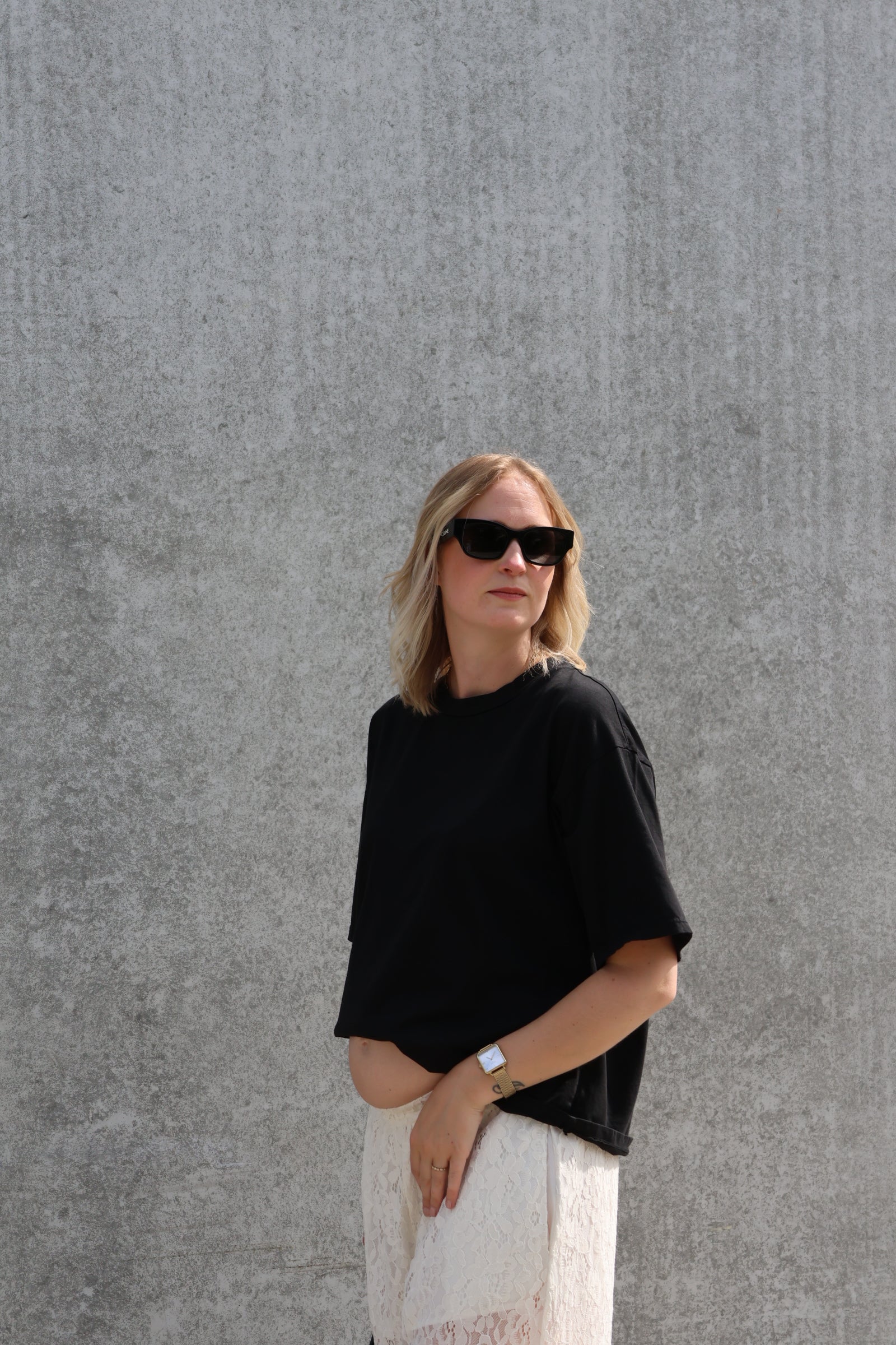 Boxy T-shirt zwart