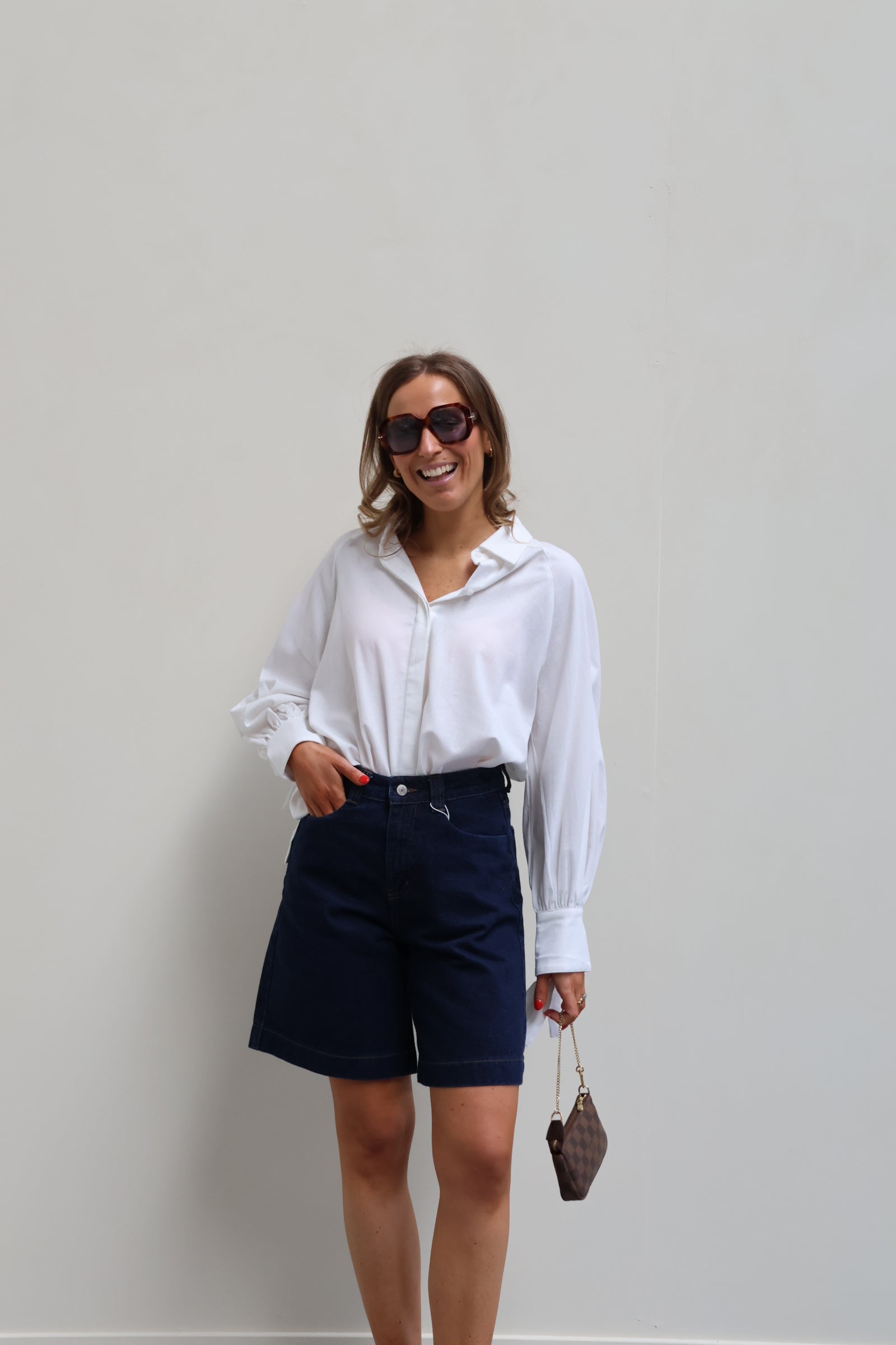 Lola blouse met strikdetail wit