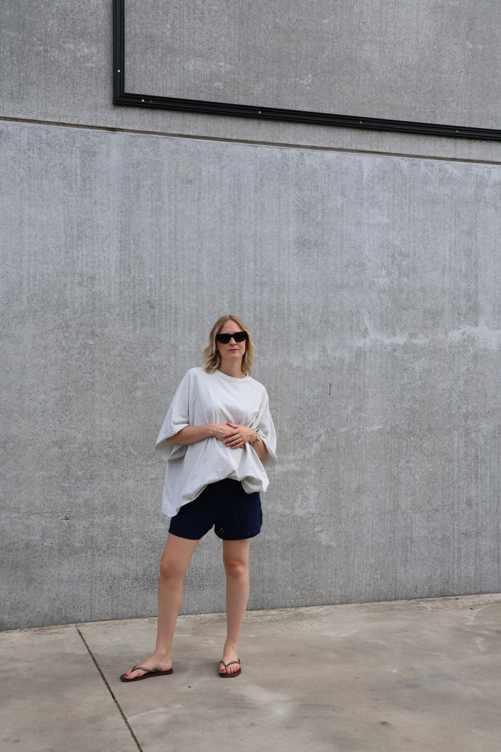 Lucy broderie short marine