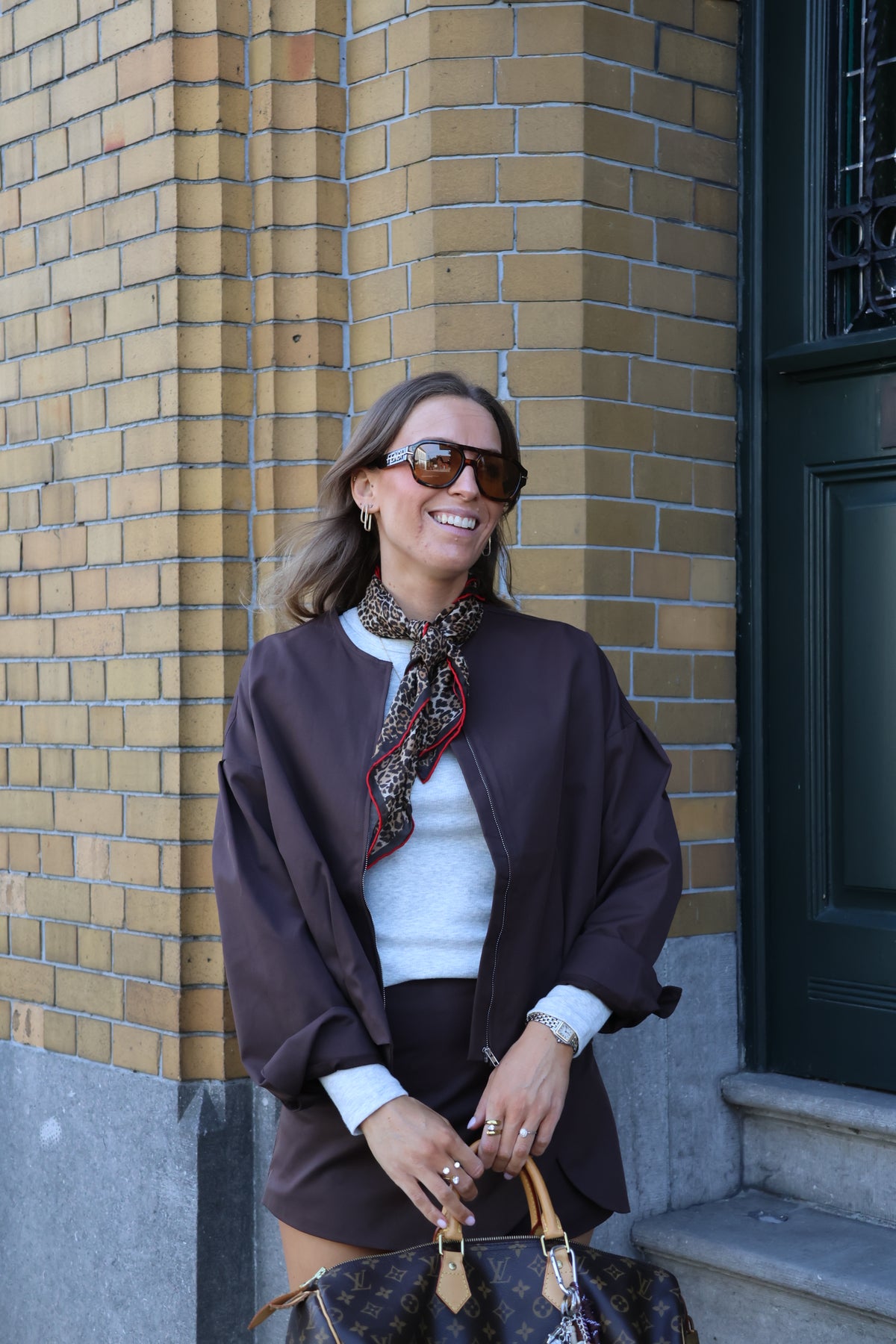 Babs cropped jasje bruin