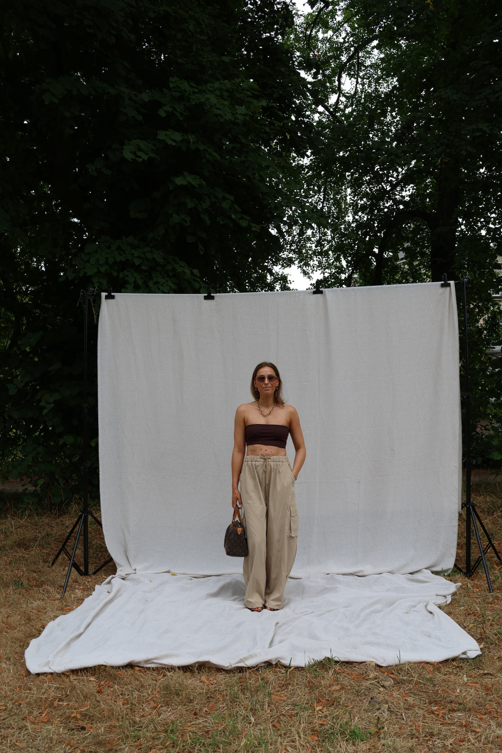 Leia bandeau stretch top bruin