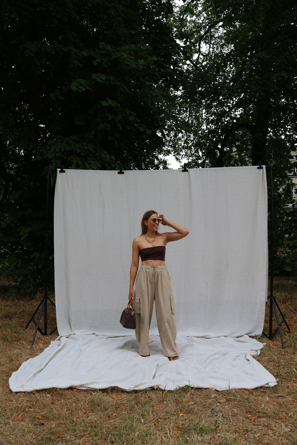 Lena cargo trousers beige