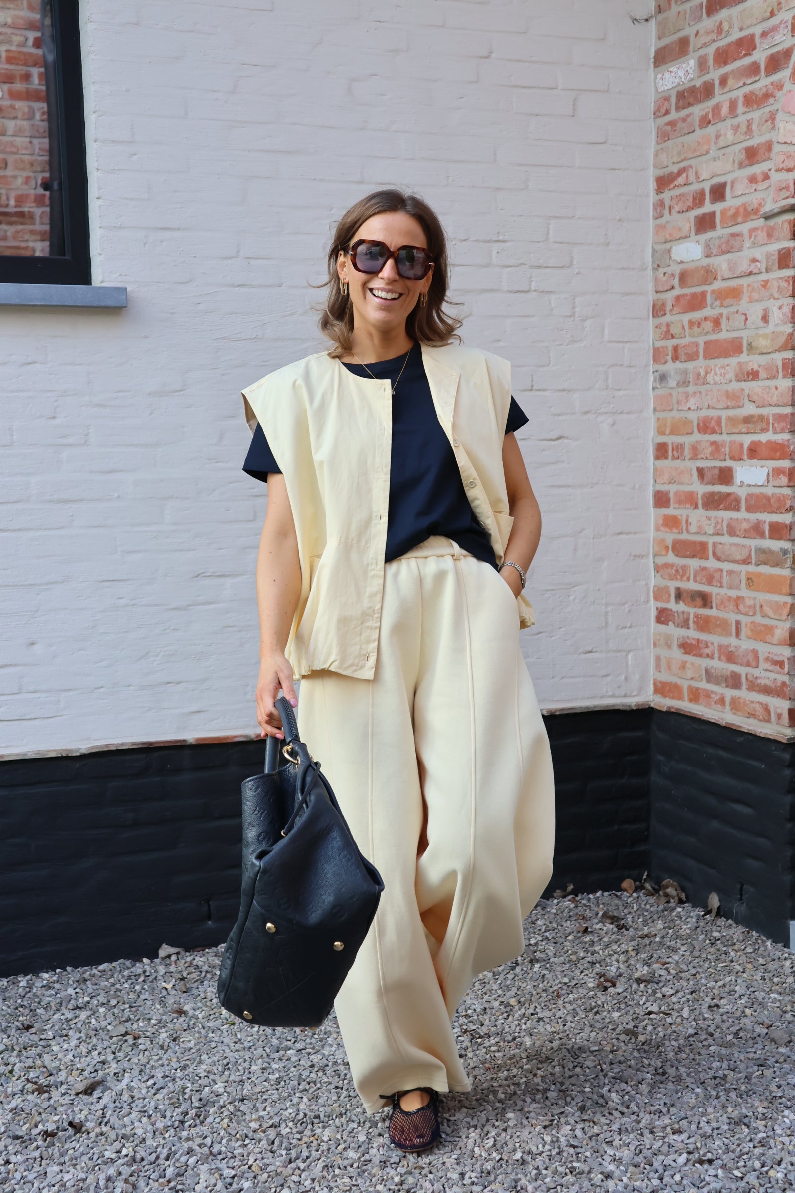 Virginie mouwloos vestje geel