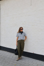 Anouk gestreepte T-shirt grijs/blauw