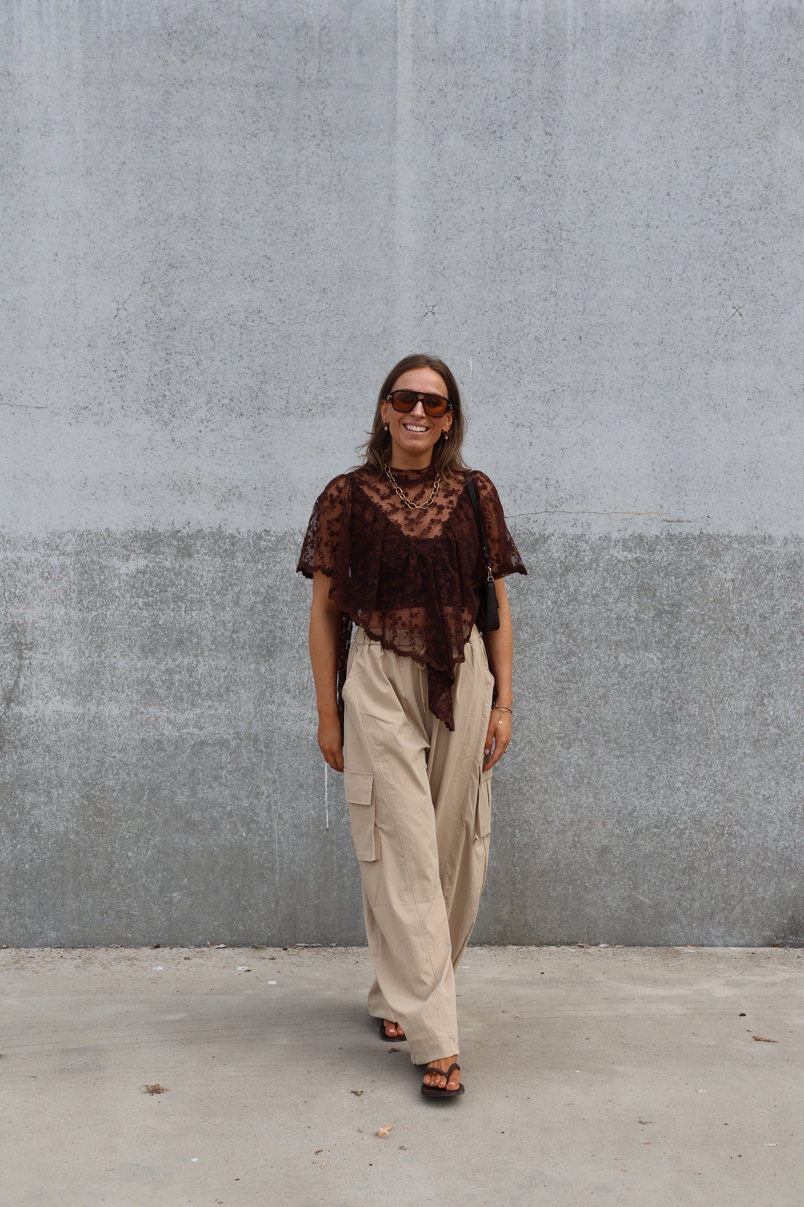 Lena cargo trousers beige