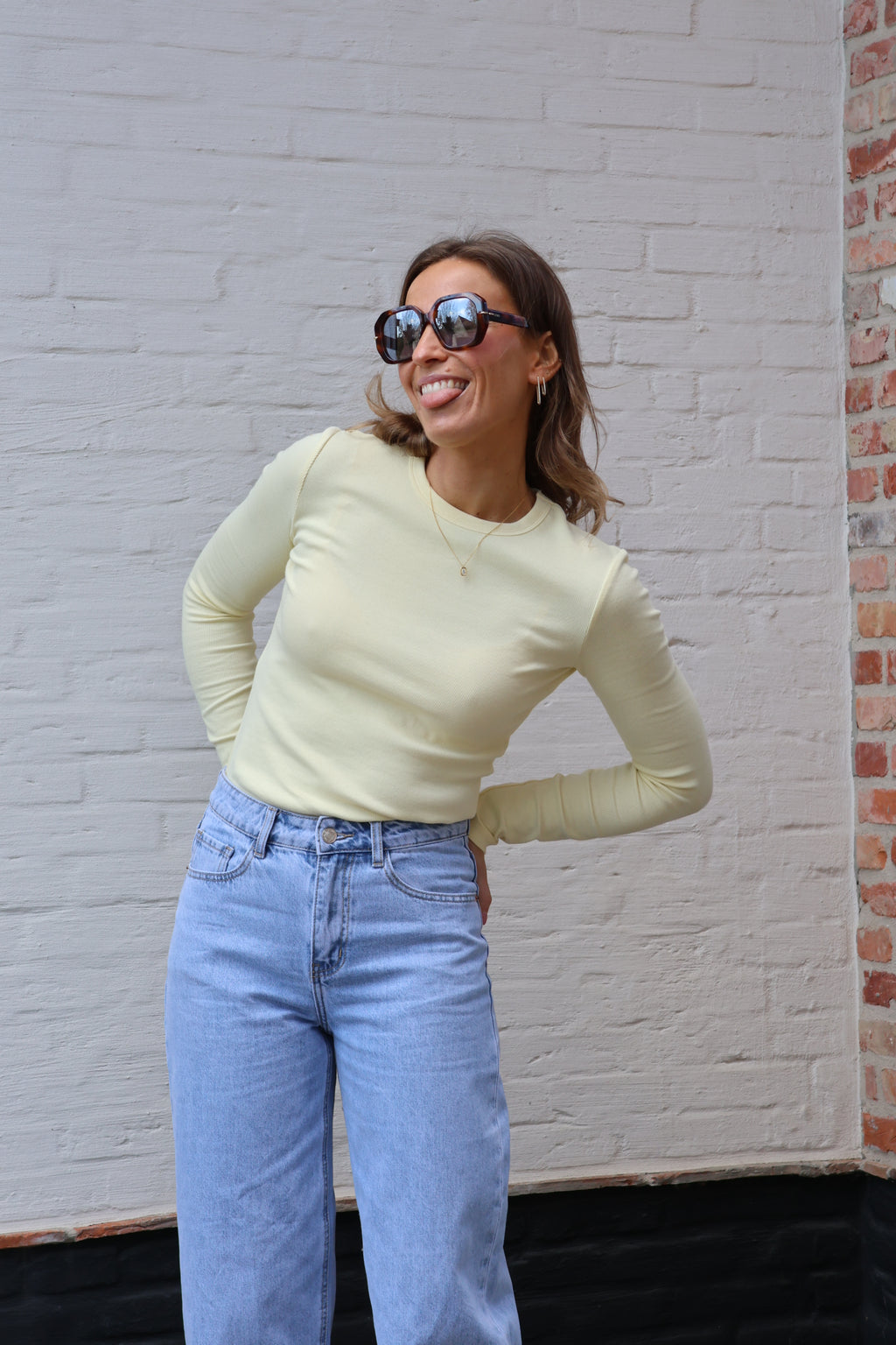 Maelle longsleeve geel