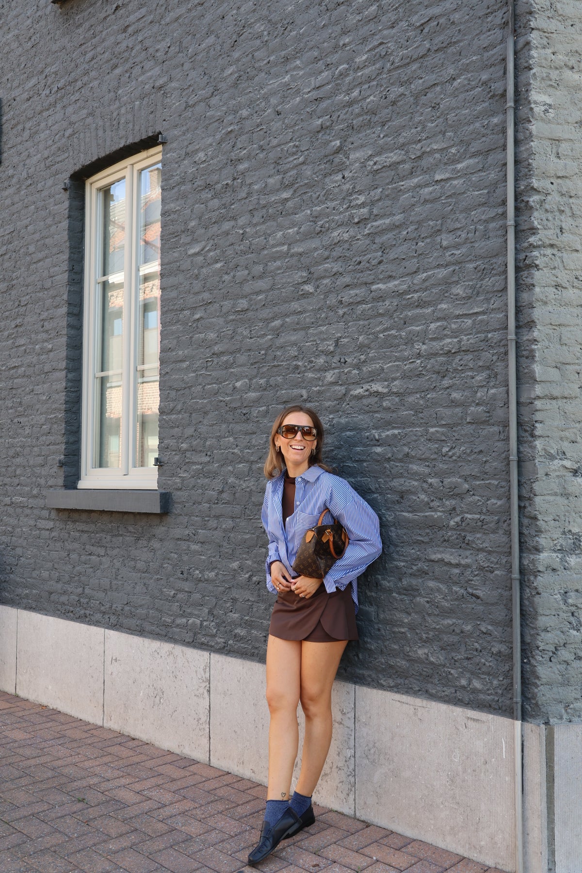 Babs skort bruin