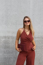Elisa jumpsuit terracotta
