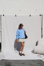 Dany grofgebreide mohair knit lichtblauw