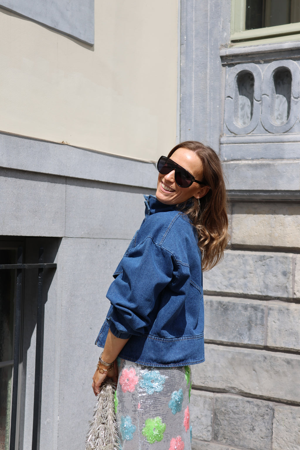 Renée bomber jeans jas
