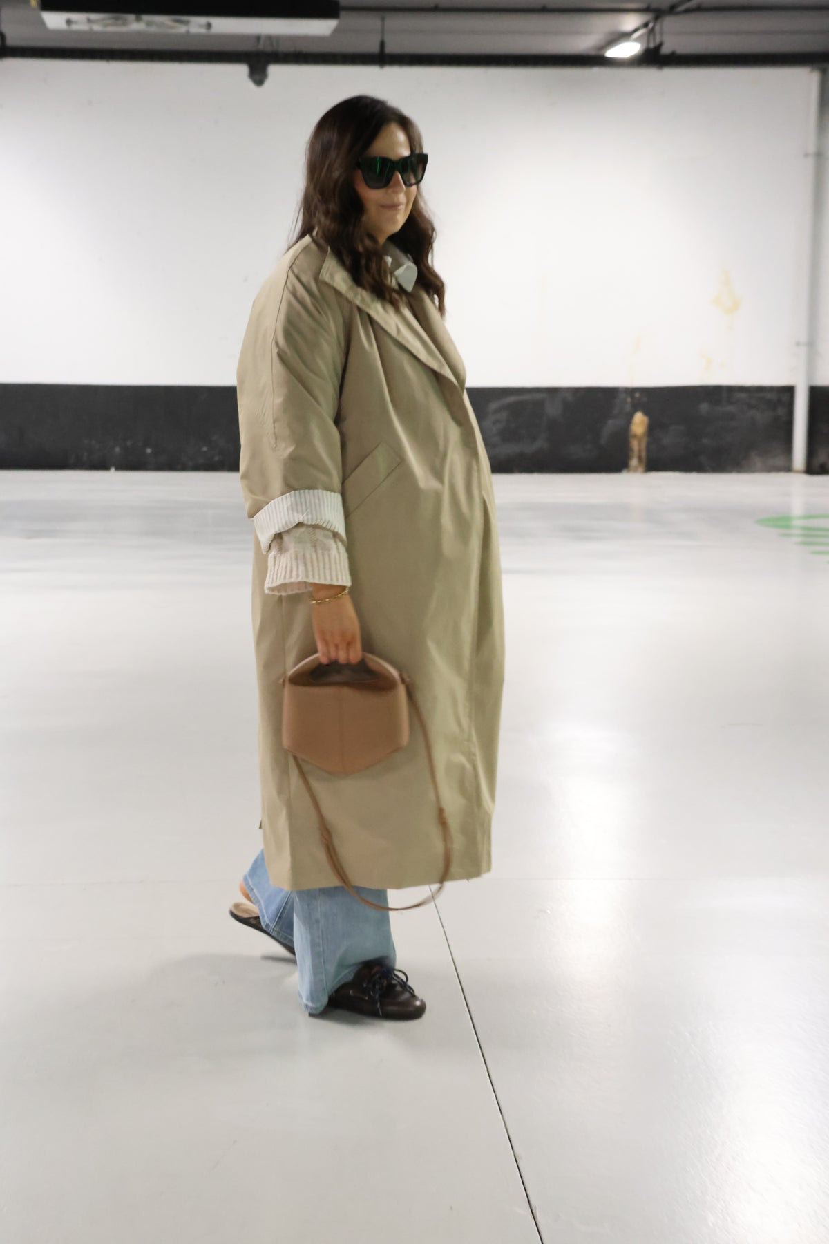 Hanna lange trenchcoat beige