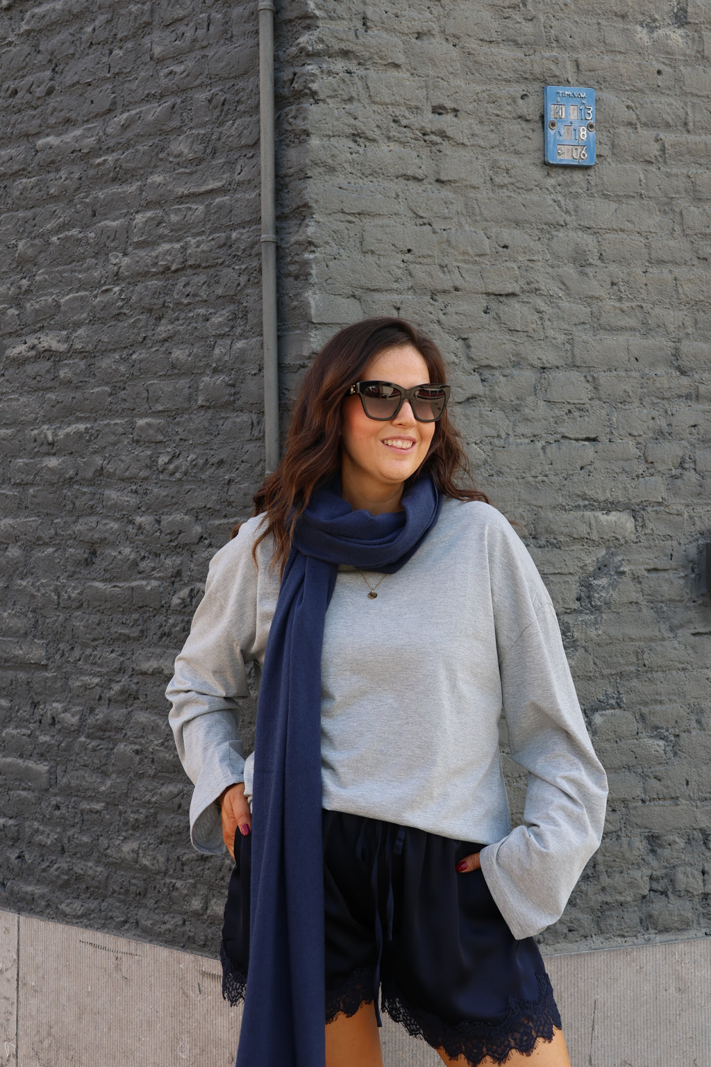 Tirza sjaal blauw