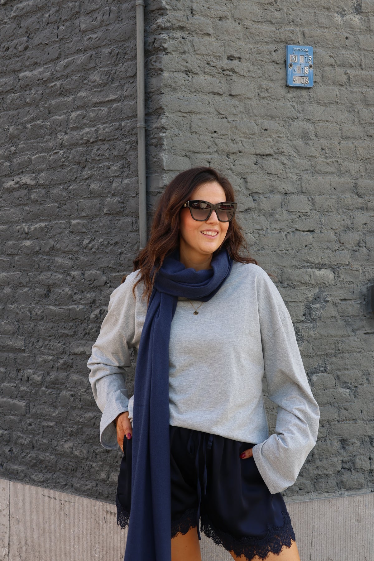 Tirza sjaal blauw