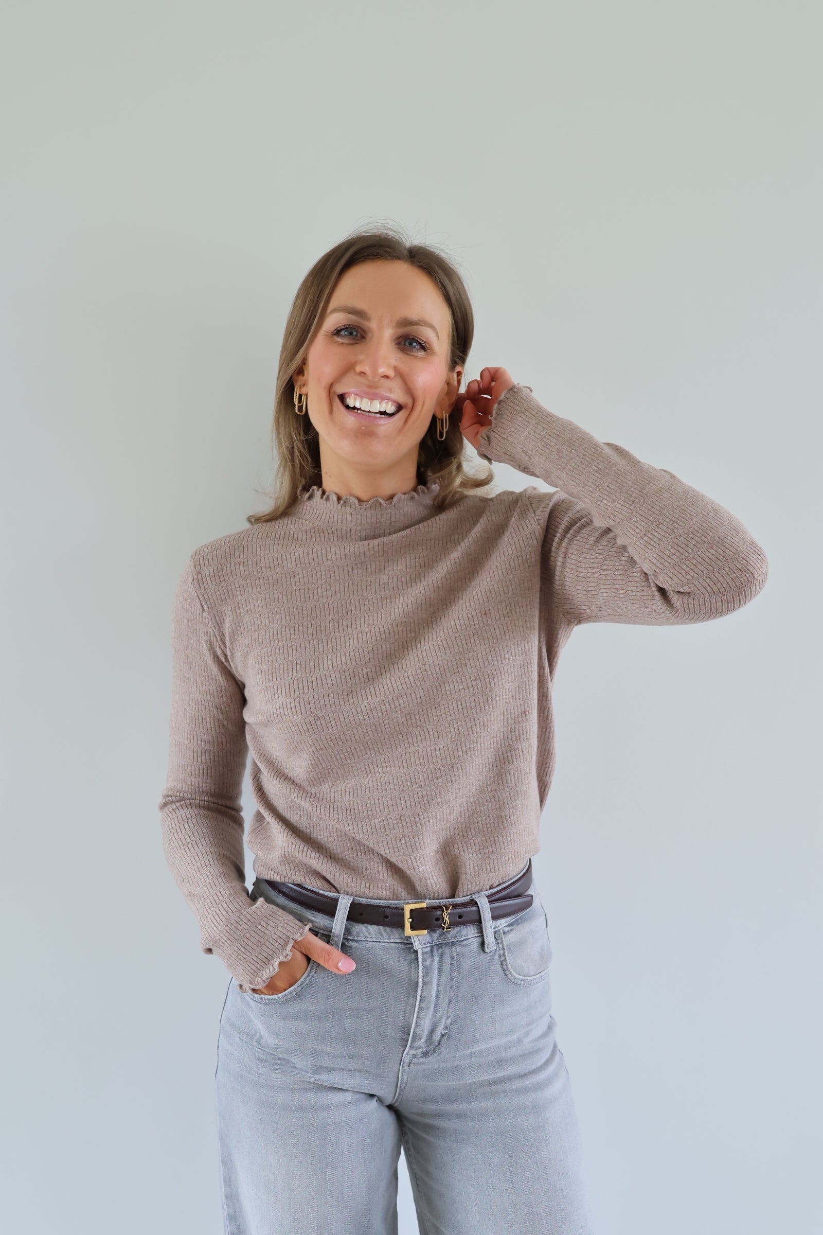 Julia pulletje taupe