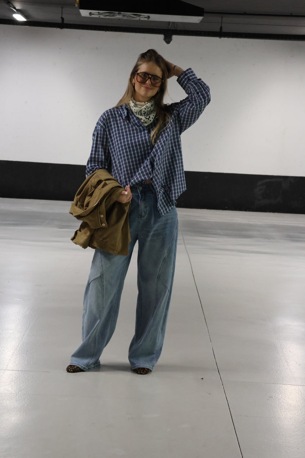 Agnes geruit hemd blauw