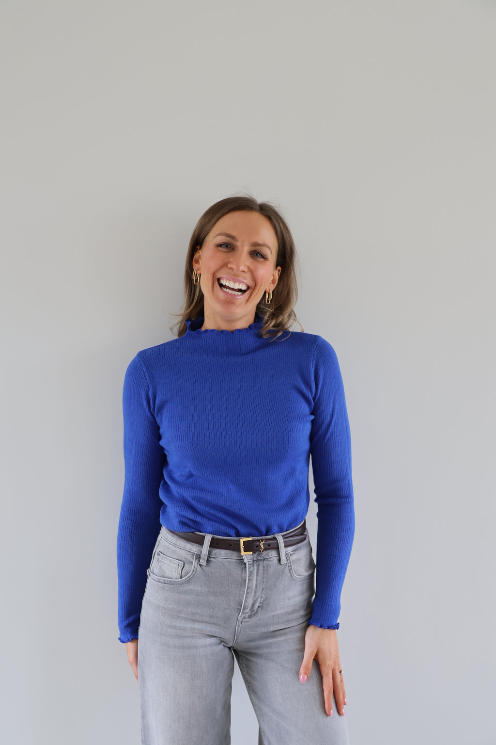 Julia pulletje cobalt blauw