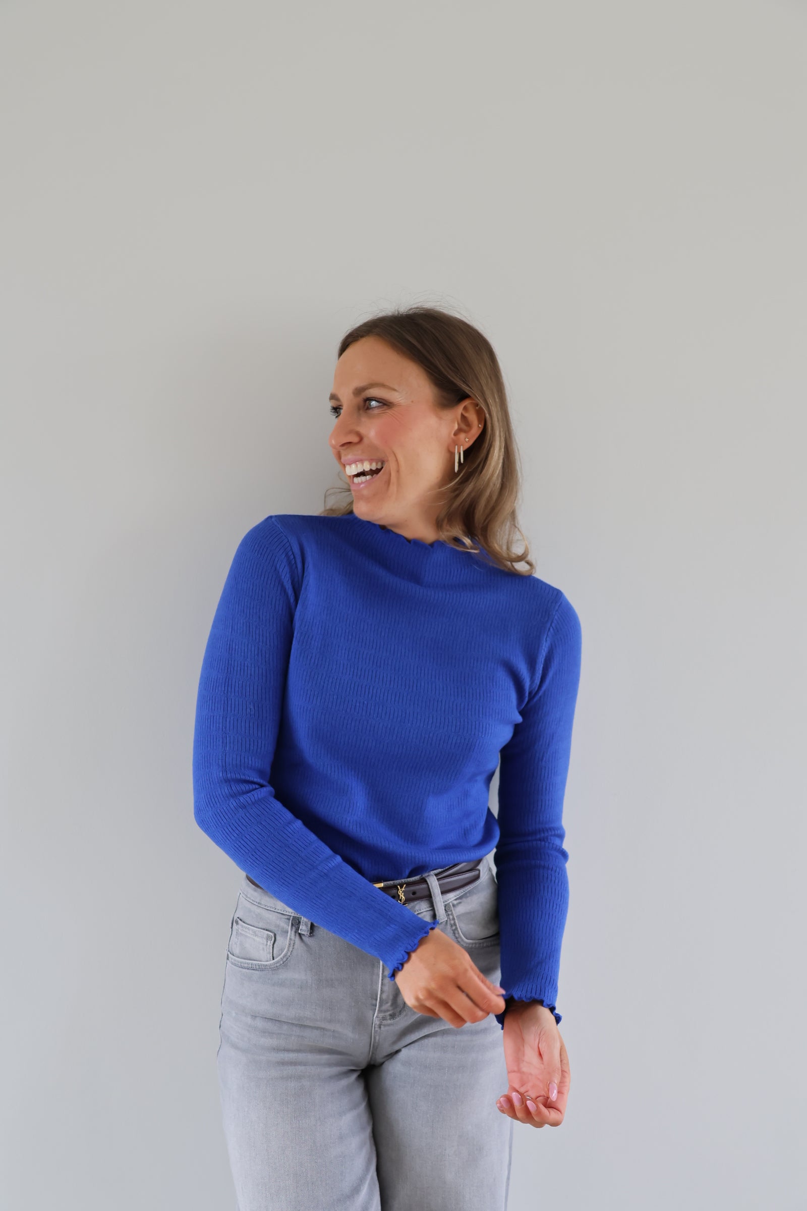 Julia pulletje cobalt blauw