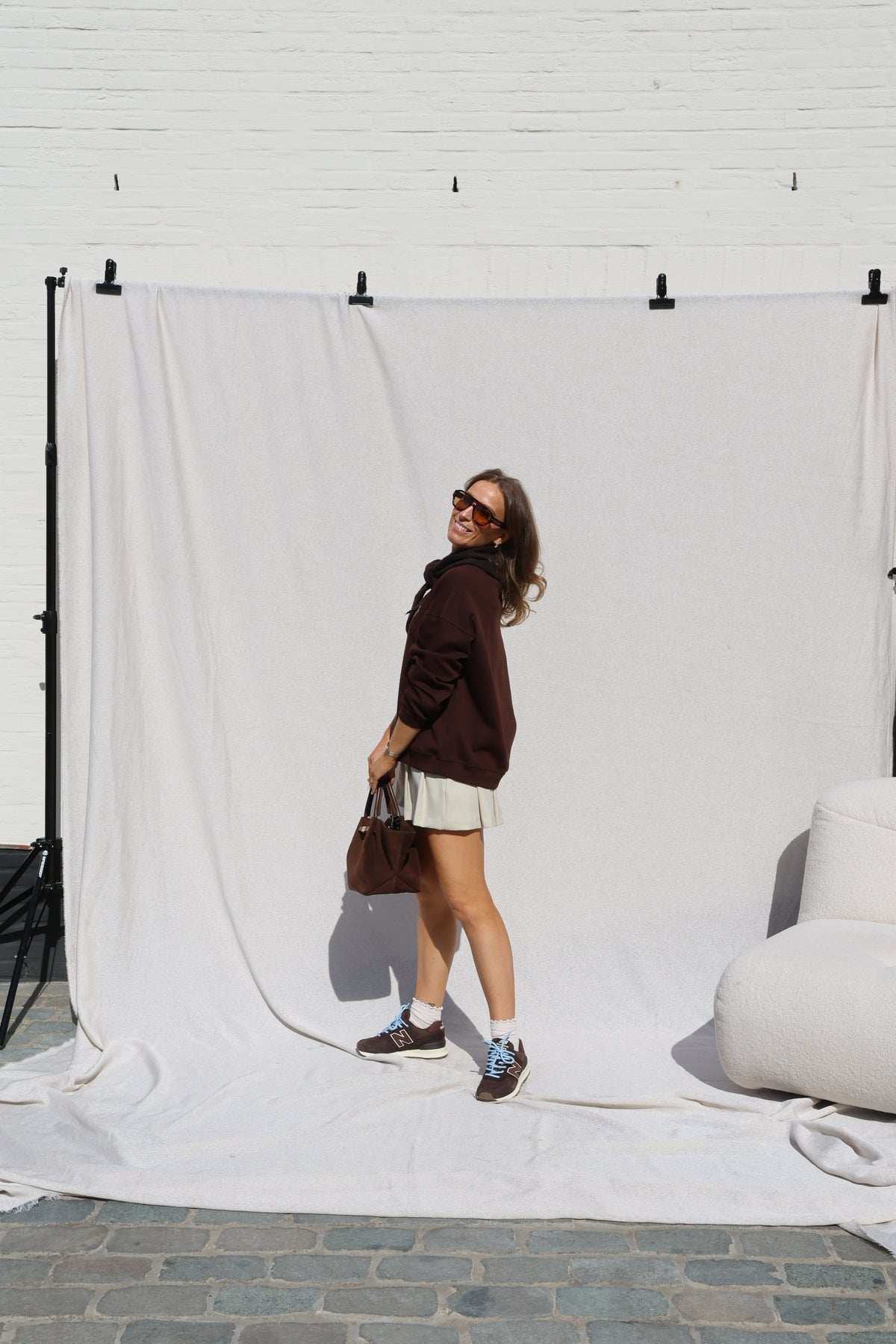 Clarisse sweater met beertje bruin