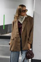 Lauren geruite blazer camel