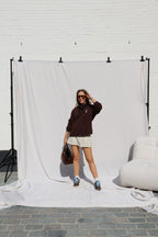 Clarisse sweater met beertje bruin