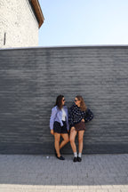 Inez gestreepte blouse blauw