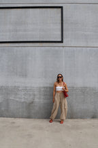 Leia bandeau stretch top wit