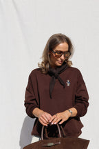 Clarisse sweater met beertje bruin
