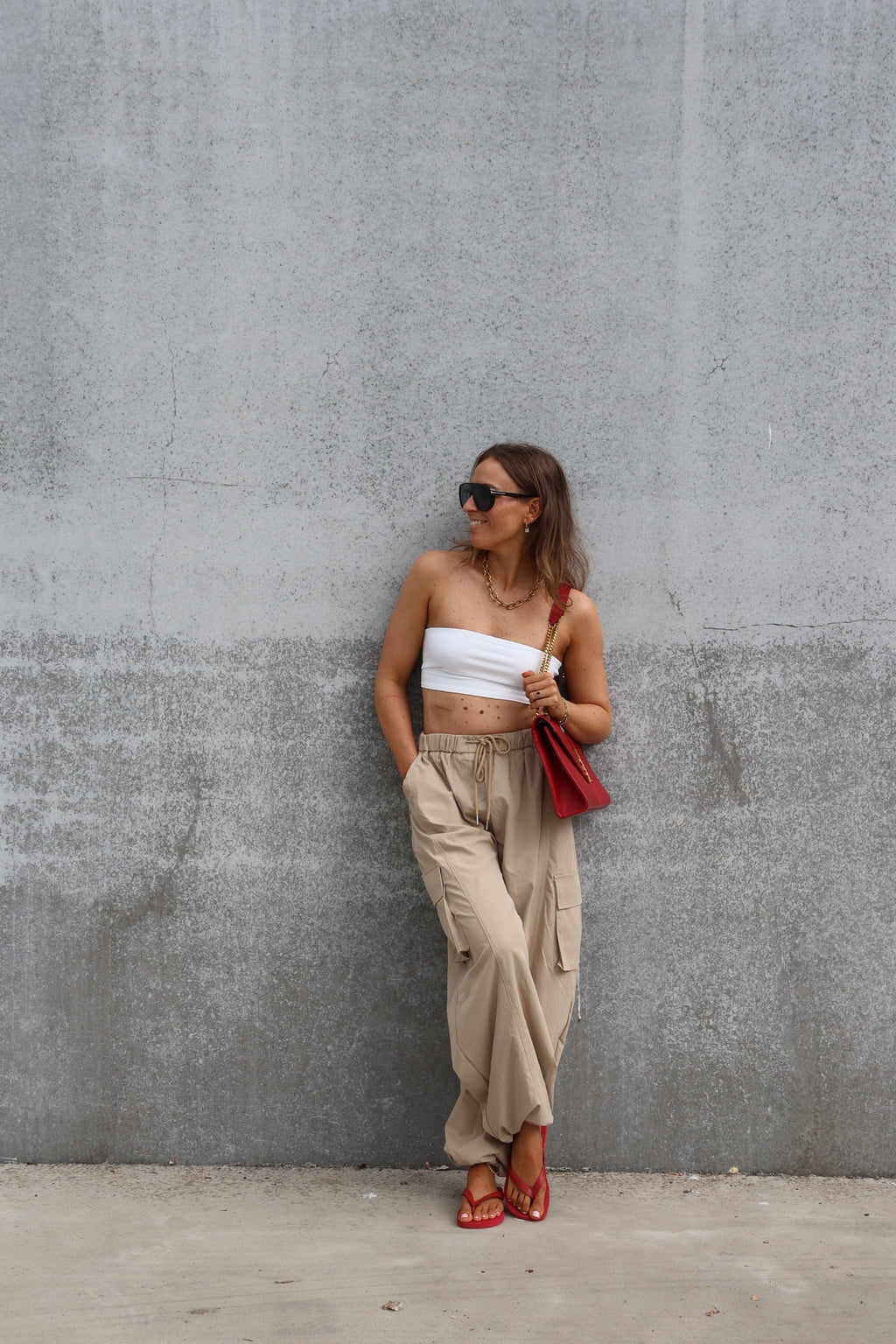 Leia bandeau stretch top wit