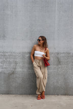 Leia bandeau stretch top wit
