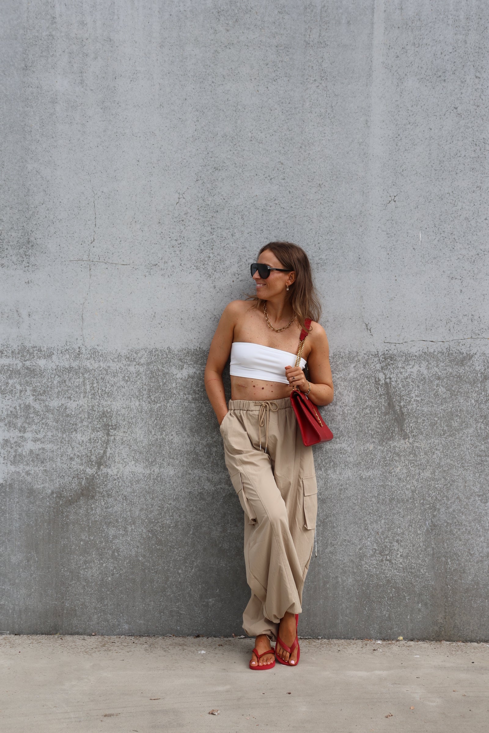 Leia bandeau stretch top wit