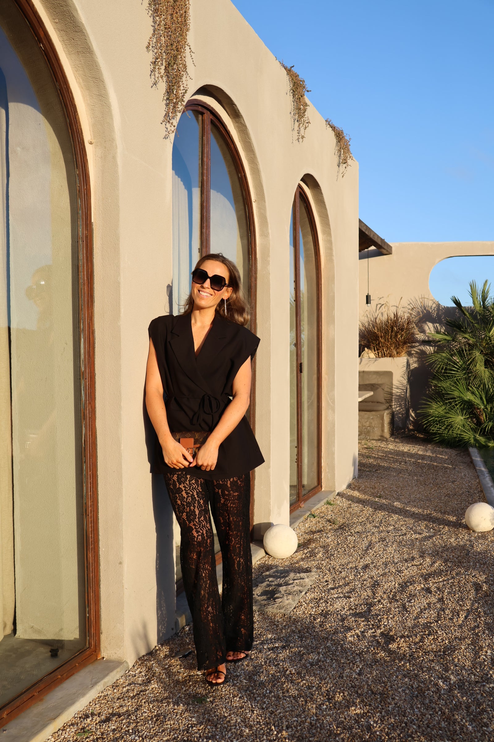 Olga lace trousers zwart